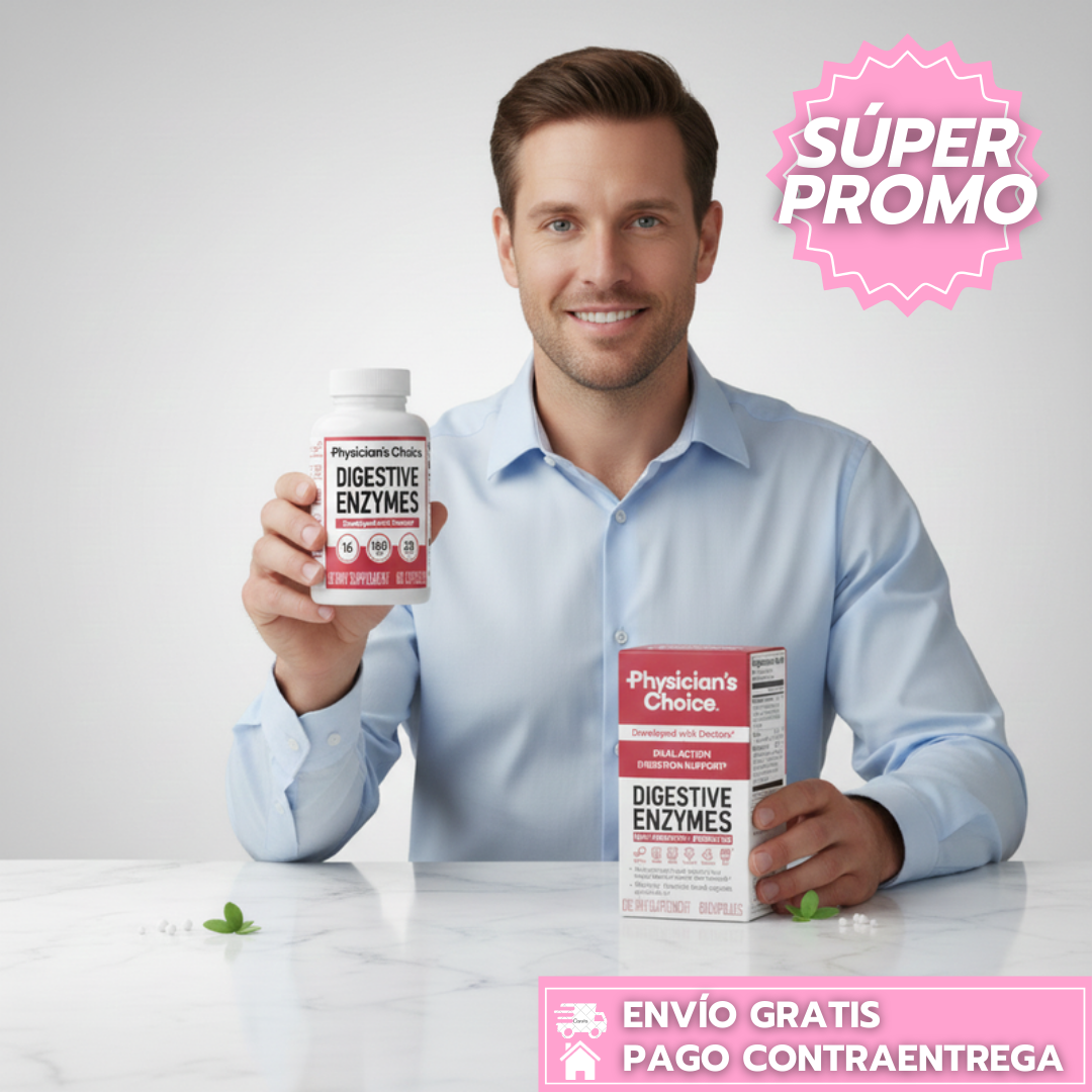 Digestive enzymes Physicians Choice: Cápsulas de enzimas digestivas para una digestión más ligera y equilibrada