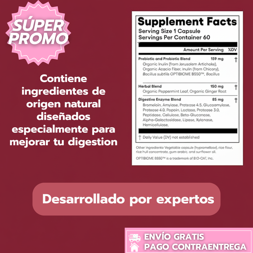 Digestive enzymes Physicians Choice: Cápsulas de enzimas digestivas para una digestión más ligera y equilibrada